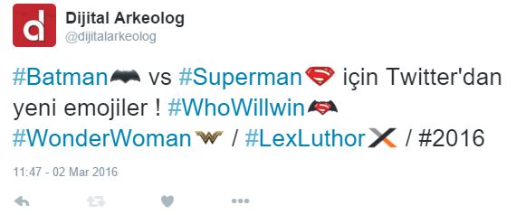 batman ve superman twitter emoji